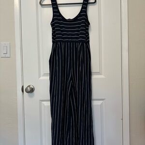 My Michelle Navy and White Striped Scoop Neck Top
